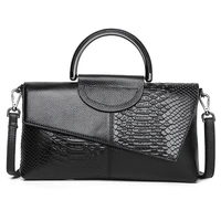fashion crocodile pattern genuine leather crossbody bags for women luxury purse ladies small shoulder bag female tote handbags