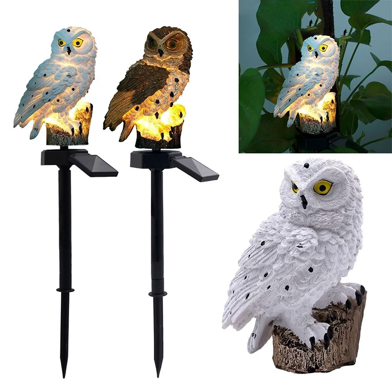 Solar Owl Light LED Panel Fake Waterproof IP65 Outdoor Powered Led Path Lawn Yard Garden Decoration Lamps |