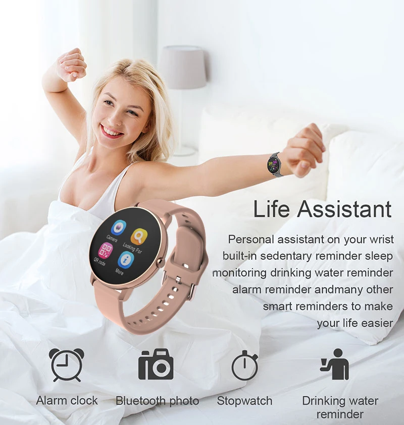 

2020 New fashion Fitness smart watch sports Waterproof For iPhone/Android smartwatch men women Heart rate Blood pressure tracker