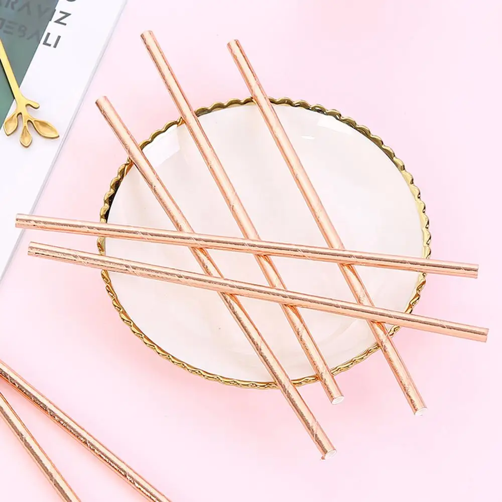 25 шт. бумажные соломинки из фольги | Дом и сад