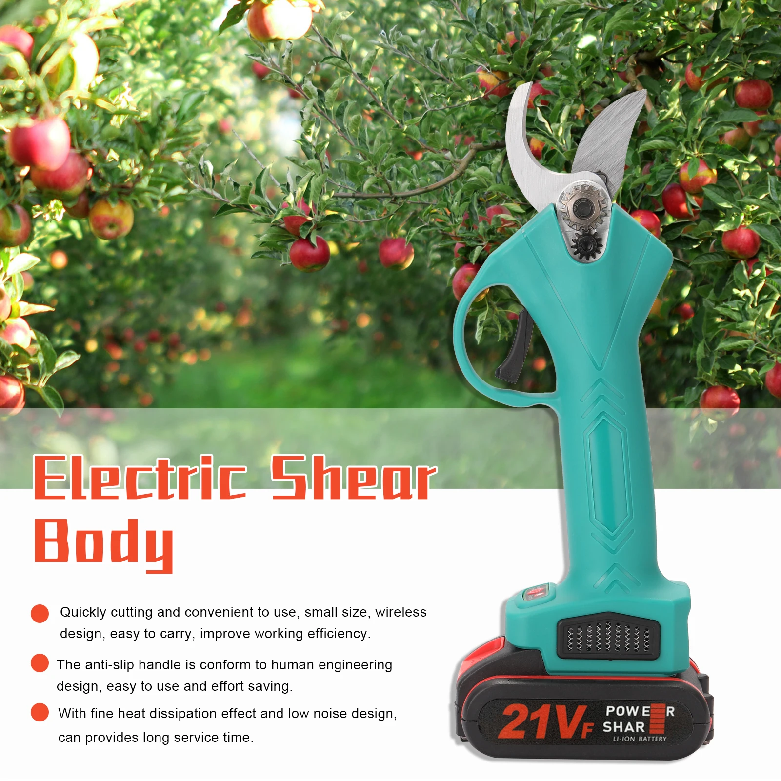Беспроводной Электрический секатор KKmoon 21 в ручной инструмент садовые ножницы