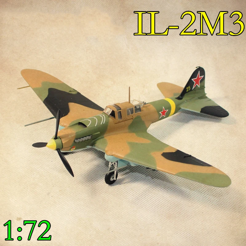

1:72 WWII the Soviet Air Force IL-2M3 Fighter Bomber Aircraft Model Trumpeter Product 36413