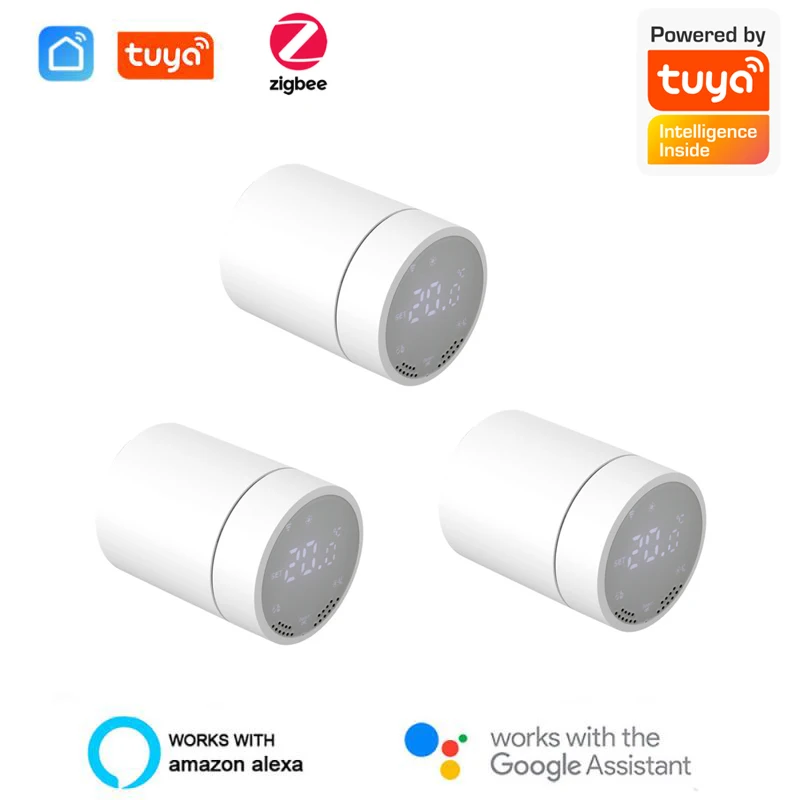 

Tuya Smart ZigBee Radiator Actuator Programmable Thermostat Thermostatic Radiator Valve Temperature Controller Support Alexa