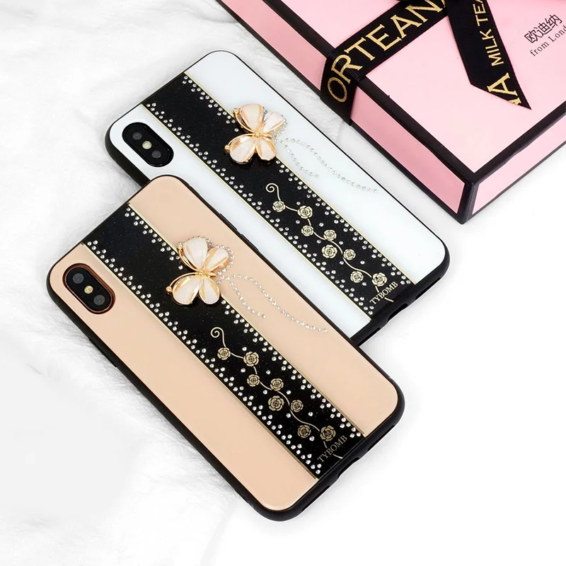 Новая оправа для телефона с кристаллами и бриллиантами чехол iPhone 6 7 8 plus X XS XR MAX
