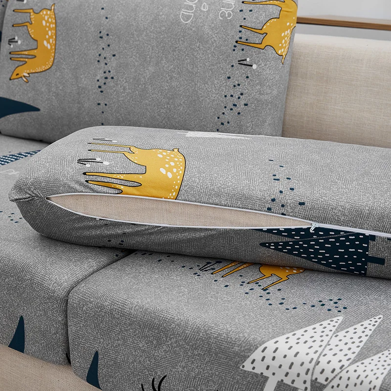 

Deer Elastic Force Sofa Cover For Armchair Living Room Corner Sofa Cover Cushions Seat Funiture Protector Slipcover Couch Cover