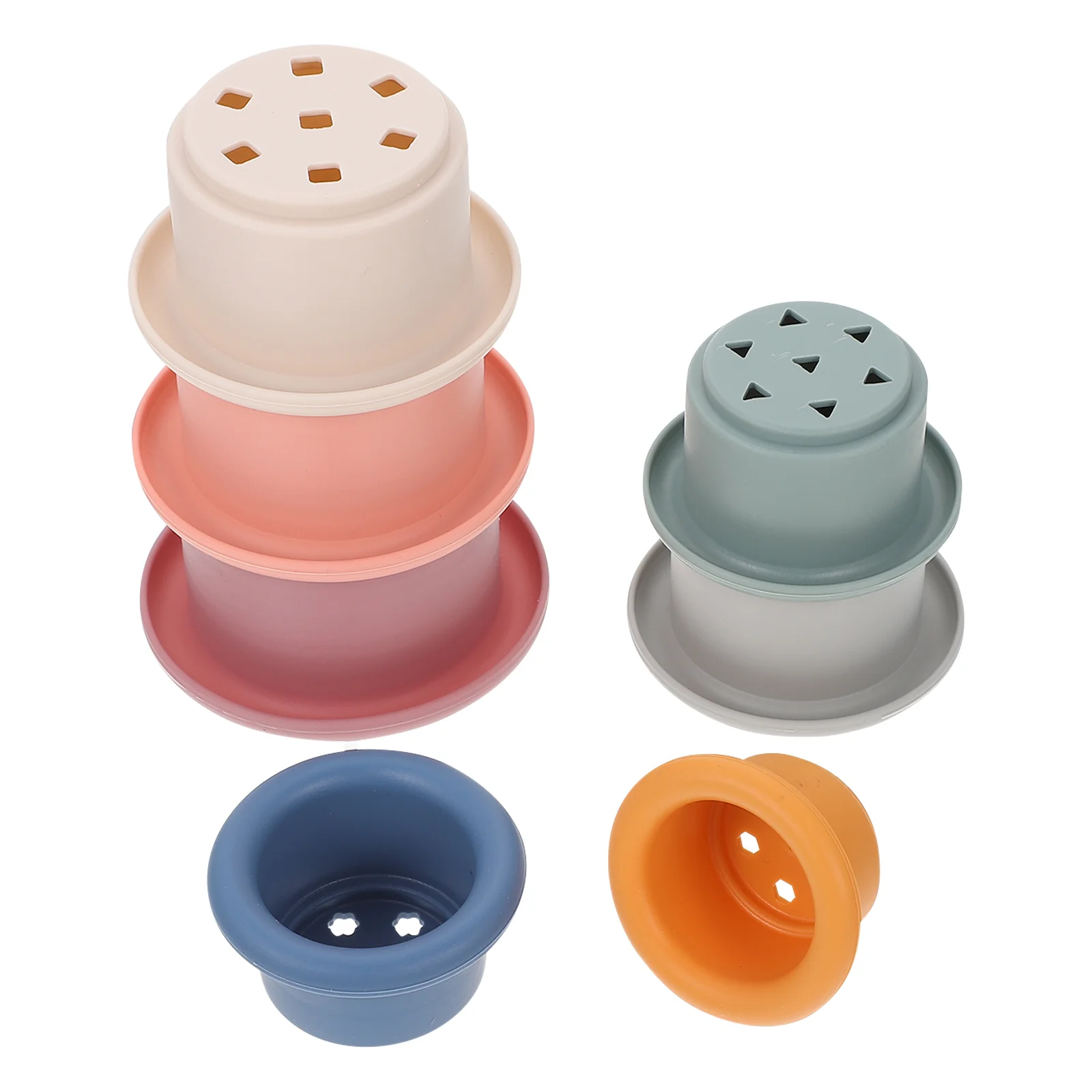 

7Pcs Creative Stacking Cups Baby Bathing Stacked Cups Educational