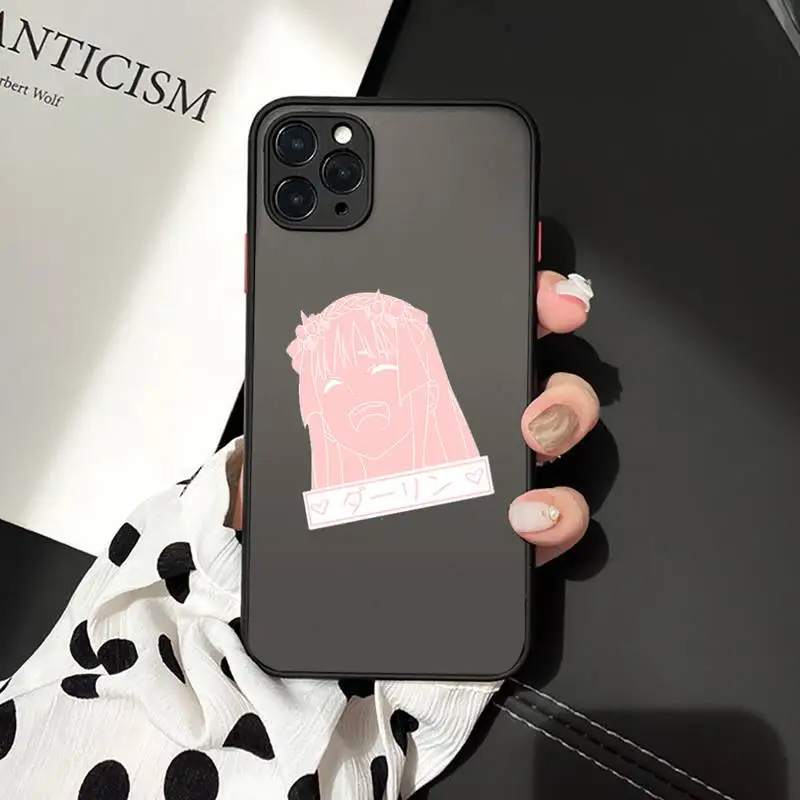 

Sexy anime girl Two zero lovely Pink Phone Case matte transparent For iphone 7 8 11 12 plus mini x xs xr pro max cover