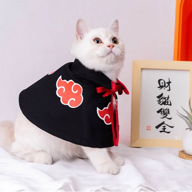 Плащ для кошек аниме накидка собак Red cloud Uzumaki костюм косплея одежда товары