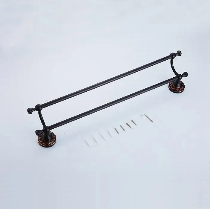 Держатель для полотенец из латуни с черной отделкой|Вешалки полотенец| |