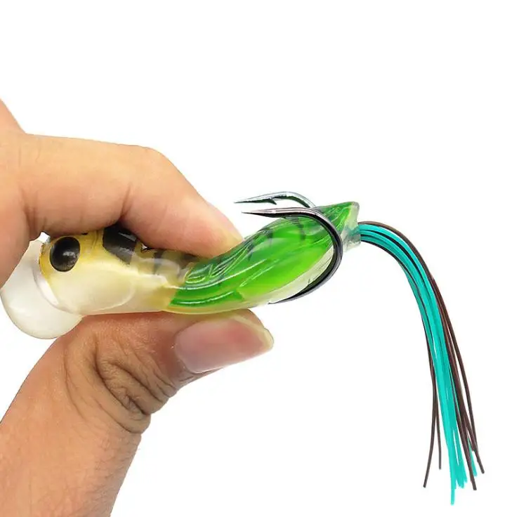 8 видов цветов peche Поверхность воды симулятор Мягкая приманка в виде цикады 6 5 см/12
