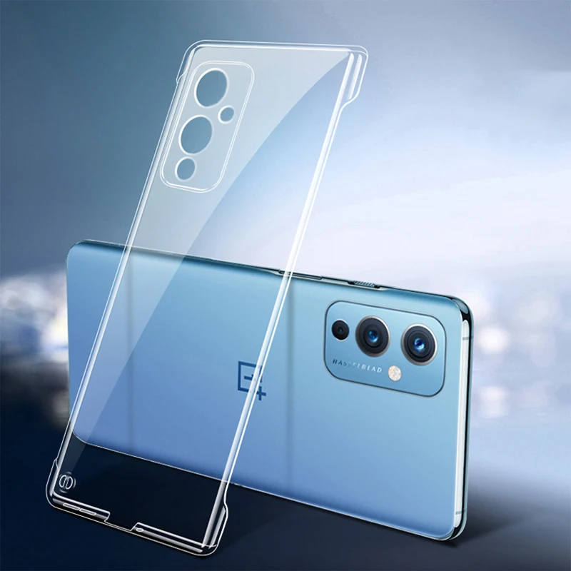 Ultra Thin Frameless Clear Phone Case For OnePlus 9 8 7T 7 Pro Cover 9R 8T Slim PC Hard Transparent | Мобильные телефоны и
