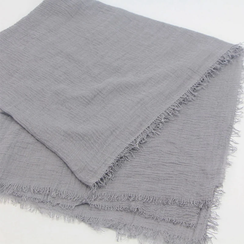 Мусульманский головной платок из хлопка и льна хиджабы для женщин простой