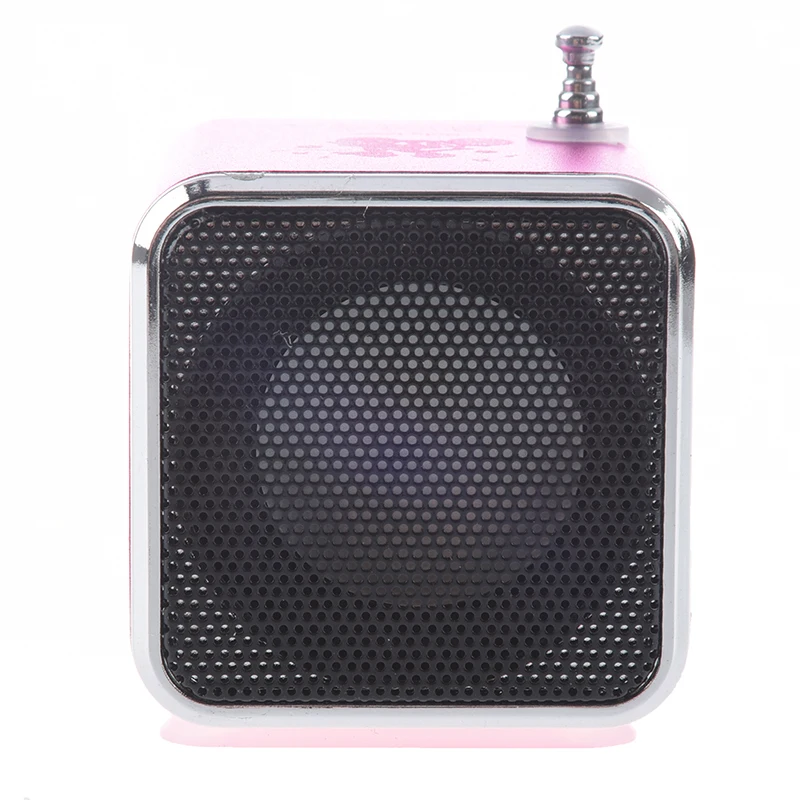 TD-V26 портативный мини цифровой динамик с Micro SD/TF/USB/FM (розовый) | Электроника