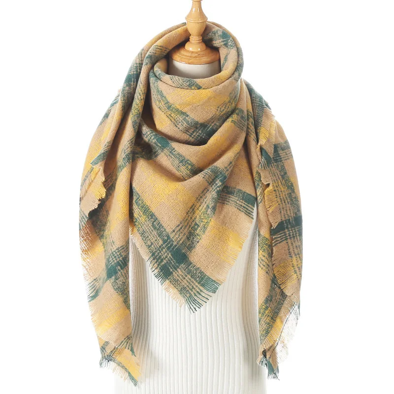 Женский кашемировый шарф треугольные шали и палантины вязаное одеяло шейный