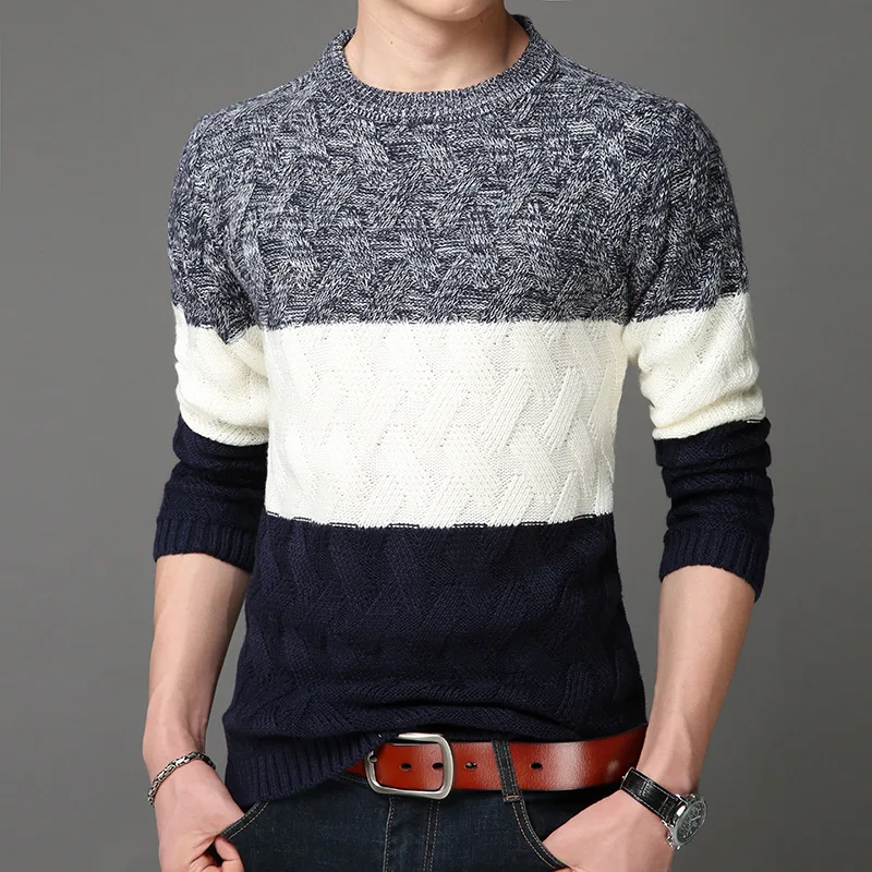 

Men Sweater Knitted Sweater Mens Fashion Pullovers Autumn and Winter Men's Long Sleeve Sweater Korean comfort casual Youth New