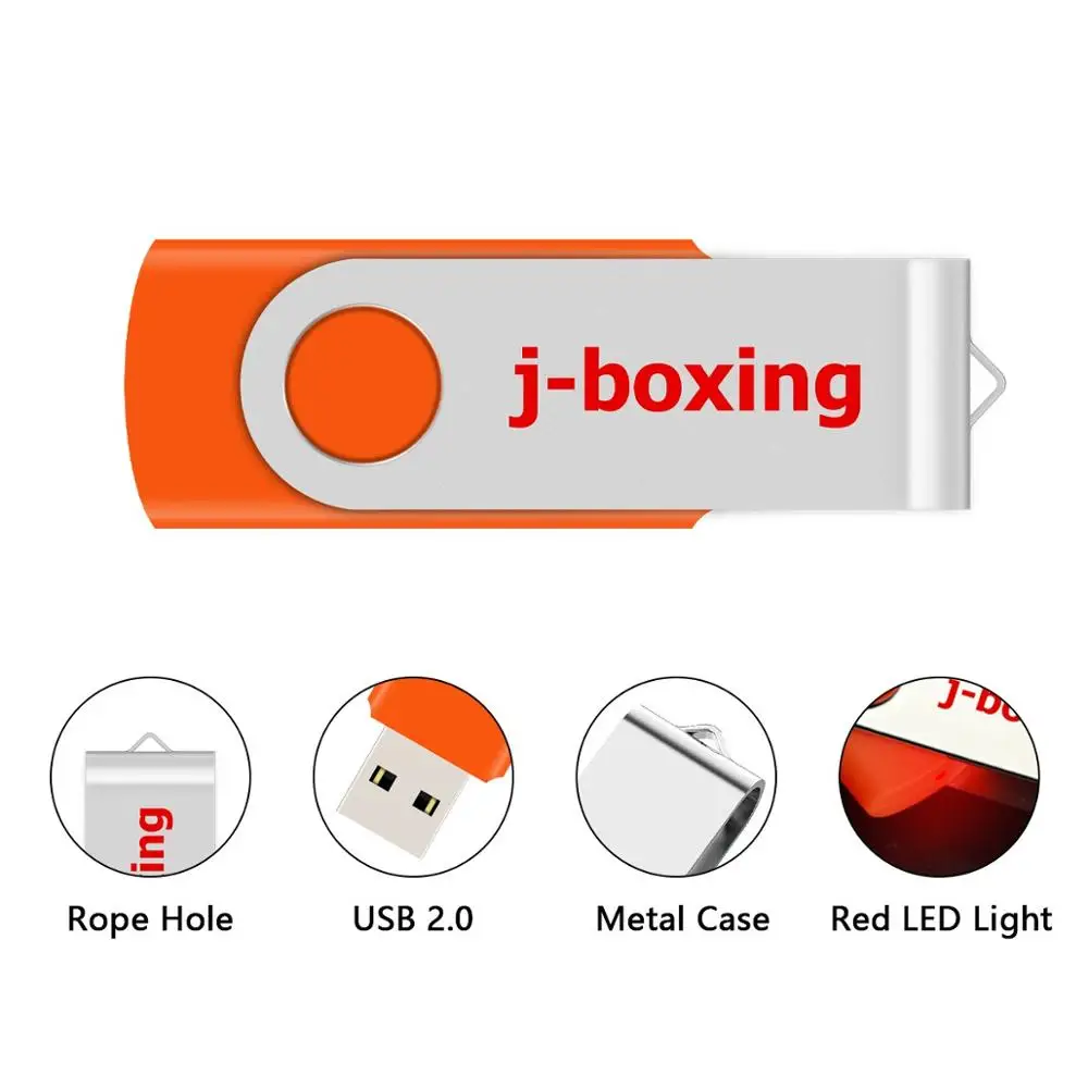 J boxing 10 шт. USB флеш накопители 4 Гб металлический поворотный флэш накопитель 1 2