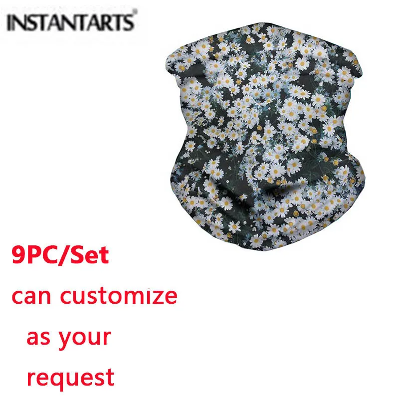 Женская бесшовная Балаклава INSTANTARTS разноцветная в стиле Харадзюку с цветочным