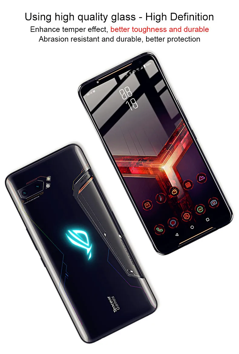 Imak Pro+ чувствительное Сенсорное полное покрытие стекло для ROG Phone II ZS660KL закаленное стекло с полным AB клеем Adsorp ROG Phone 2