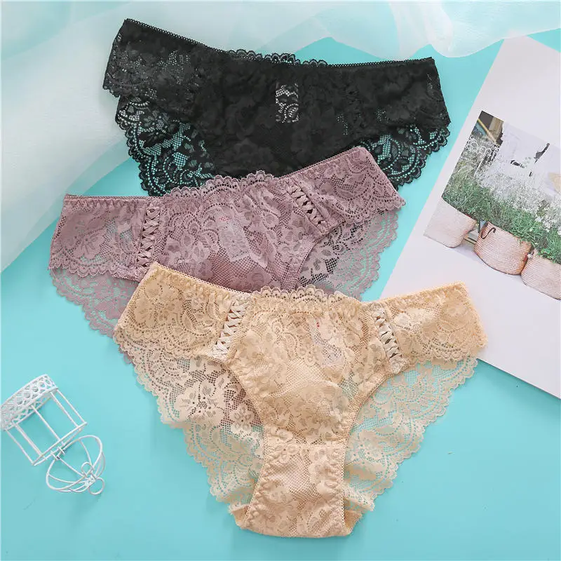 Трусы женские кружевные однотонные цвет в ассортименте 8 цветов | Женская одежда