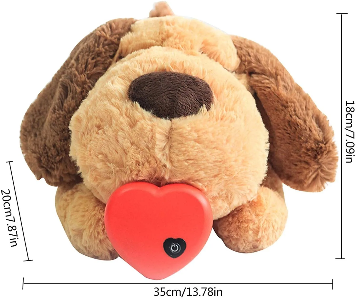 

Dog Plush Toy Sound Dog Toy Squeaky Sound Behavioral Training Aid Toy Heart Beat Soothing Plush Doll Sleep For Smart Dogs Cats