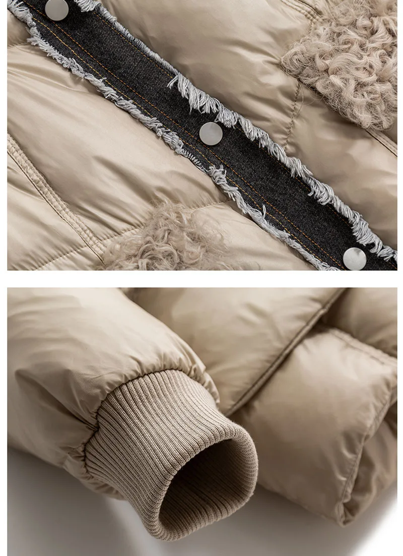 Куртка из натуральной овечьей шерсти куртка на утином пуху зимняя короткая