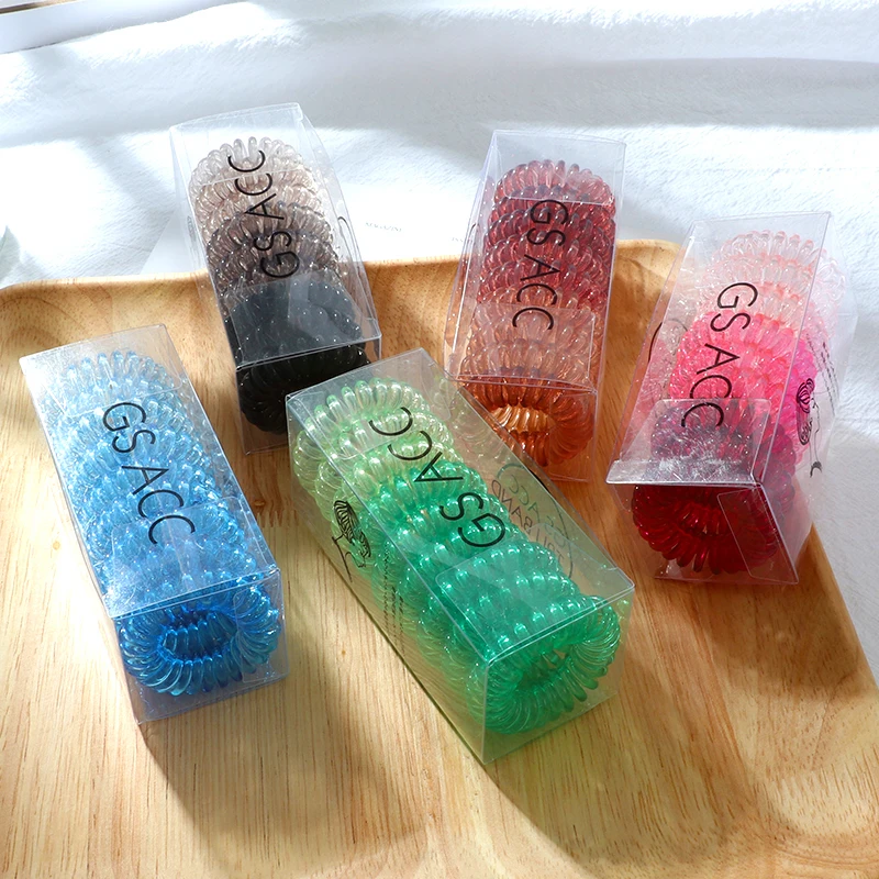 

9 шт., цветная эластичная резинка для волос для девочек, аксессуары для волос для девушек, градиентный цвет, телефонный шнур, аксессуары для в...