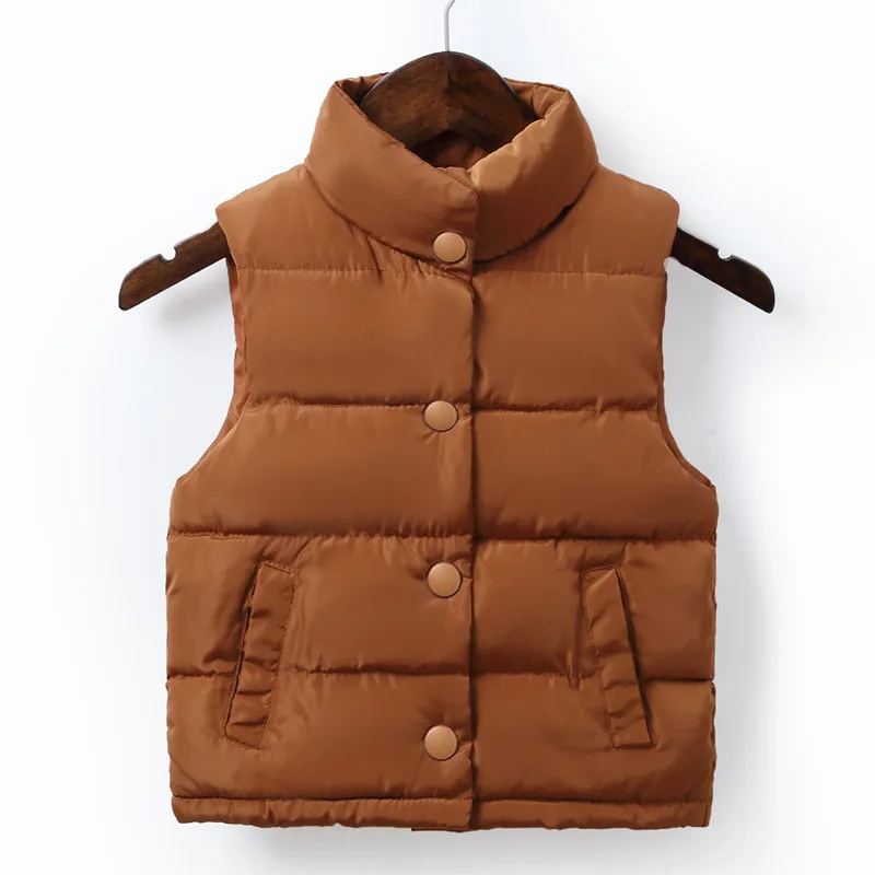 Осенне-зимний Повседневный жилет для девочек куртка детская верхняя одежда