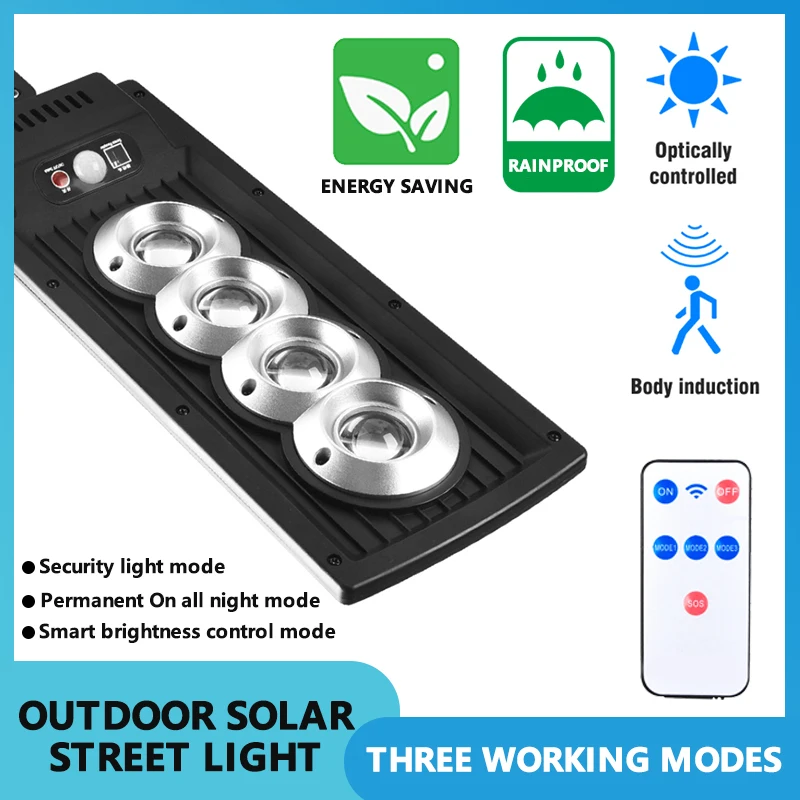 

Светодиодный уличный фонарь на солнечной батарее светильник, водонепроницаемый уличный светильник с пассивным ИК датчиком движения для ук...