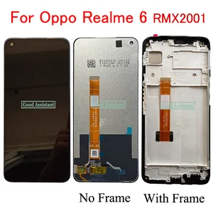 Original Black 6.5 " For Oppo Realme 6 RMX2001 LCD Display Touch Screen
Digitizer Assembly Replacement With Frame
