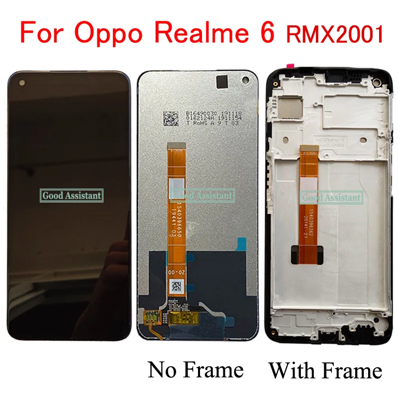 Оригинальный черный ЖК дисплей 6 5 дюйма для Oppo Realme RMX2001 замена кодирующий