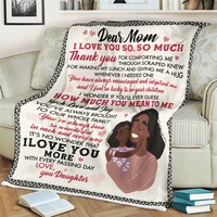 blanket from daughter for mom on mothers day flannel blankets 3d print hiking picnic thick quilt student blanket drop shipping