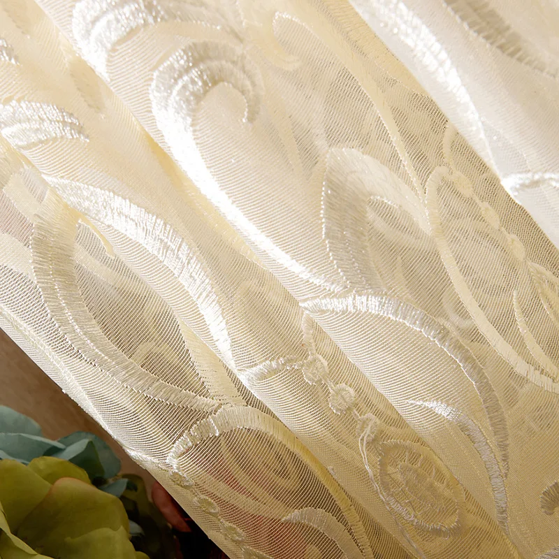 Оконные европейские занавески s для гостиной Полиэстеровая занавеска с вышивкой