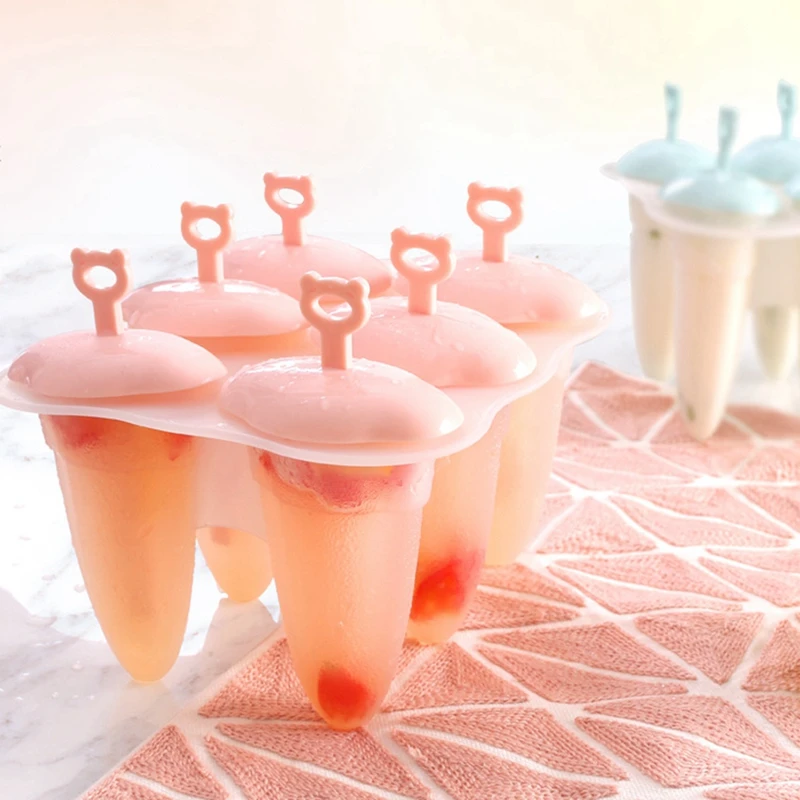 Форма для льда с 6 ячейками контейнер из пищевого силикона домашнего