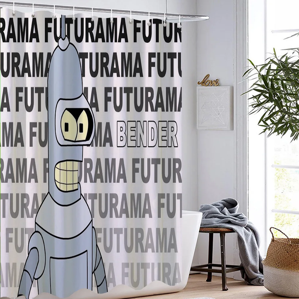 Занавеска для душа Летающий из будущего комедия штора полиэстера с мультяшным