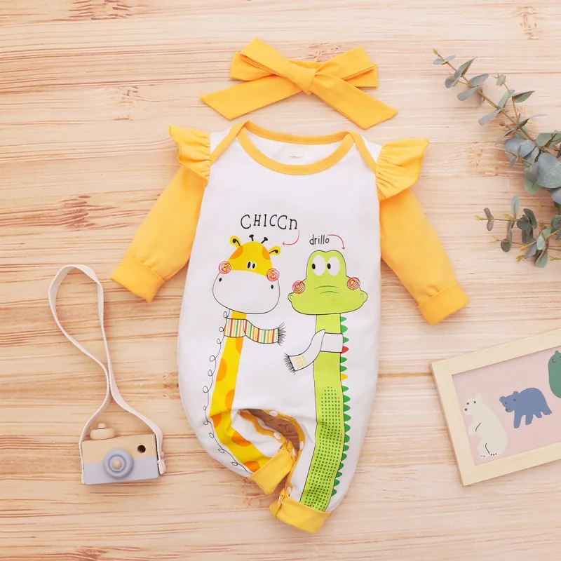 

Одежда с рисунком для маленьких мальчиков; Комбинезоны для новорожденных с изображением жирафа; Комбинезоны для младенцев; Пижамы с раскле...