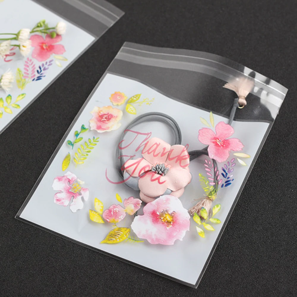 100 шт. прозрачный мешок подарочные пакеты Пластик чехол спасибо сумка Рождество