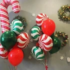 10 шт., фольгированные воздушные шары в виде сердца и леденца