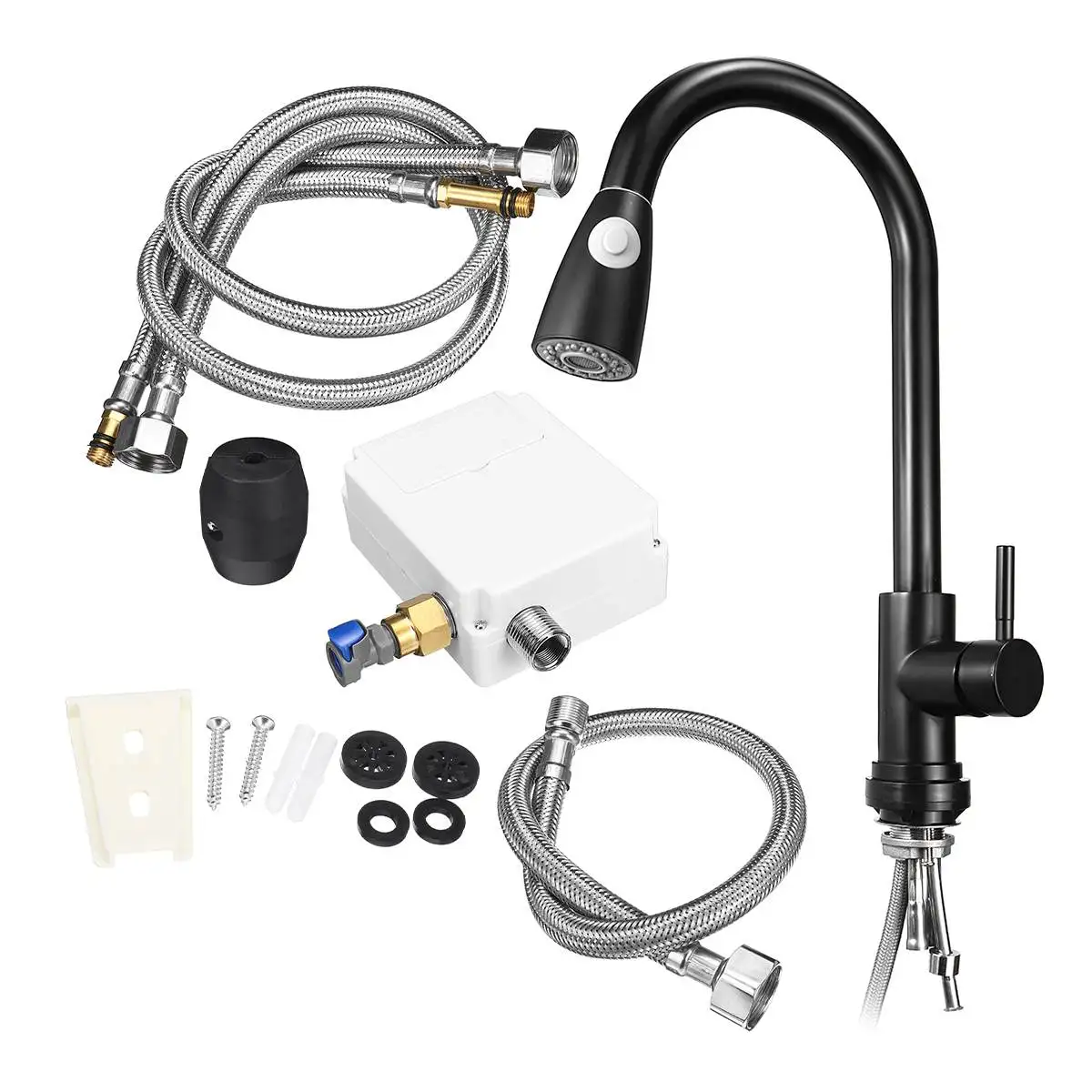 

Pull Out Black Sensor Kitchen Faucets Stainless Steel Smart Induction Mixed Tap Touch Control Sink Tap Cold And Hot Torneira