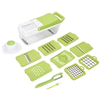 multifunctional vegetable cutter food chopper manual hand veggie slicer with container for salad potato carrot garlic easy to
