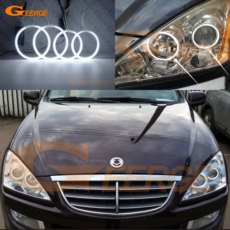 Для Ssangyong Kyron 2005 2014 Отличный ультра яркий CCFL ангельские глазки Halo кольца комплект