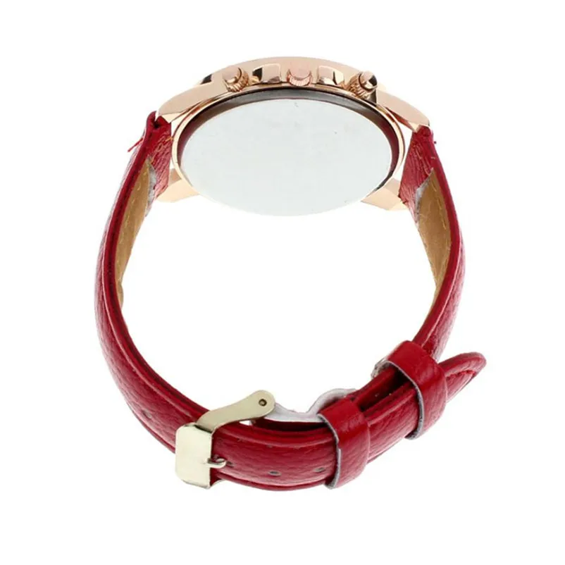 

NO.2 Women Watches Quartz Watch Geneva Rhinestone Crystal Roman Lady PU Leather Band Analog Relogio Feminino