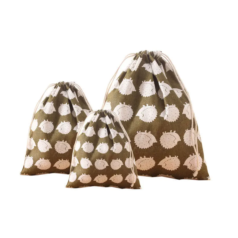Christmas Gift Bags Sacks Hessian Santa Stocking Candy Present Storage Bag with Drawstring New Year Party Decoration Supplies | Дом и сад