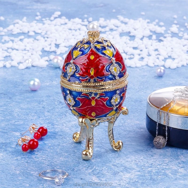 

Jewelry Organizer Egg Jewelry Vintage StyleTrinket Box (Red) N02 20 Dropshipping