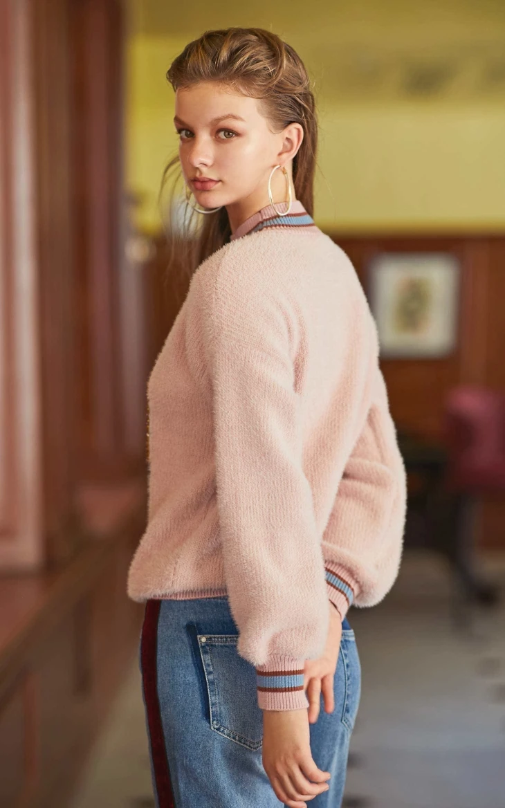 Vero Moda новая зимняя Печать Свободный свитер с высоким воротником | 319413523