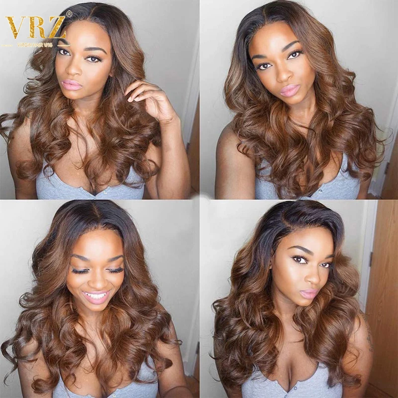 

Омбре цвет 1B/30 волнистые кружевные передние человеческие волосы искусственные предварительно выщипанные 360 кружевные передние женские пар...