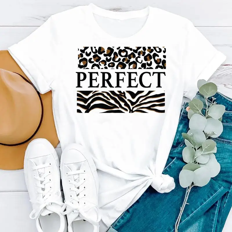 

Women Clothing Leopard Lip Fashion Ladies Printing Short Sleeve Summer Clothes Print Tshirt Female Tee Top Graphic T-shirt