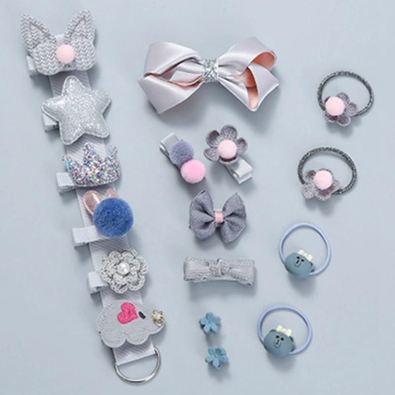 Милые детские заколки для волос набор из 18 шт. головной убор девочек с бантом
