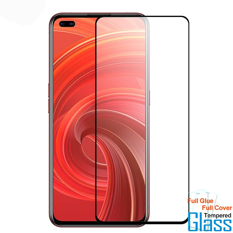 

2PCS Full Glue Screen Protector For Realme X50 Pro Tempered Glass Realme X50 5G Full Cover Realme X50 Pro 9H 2.5D Premium Film