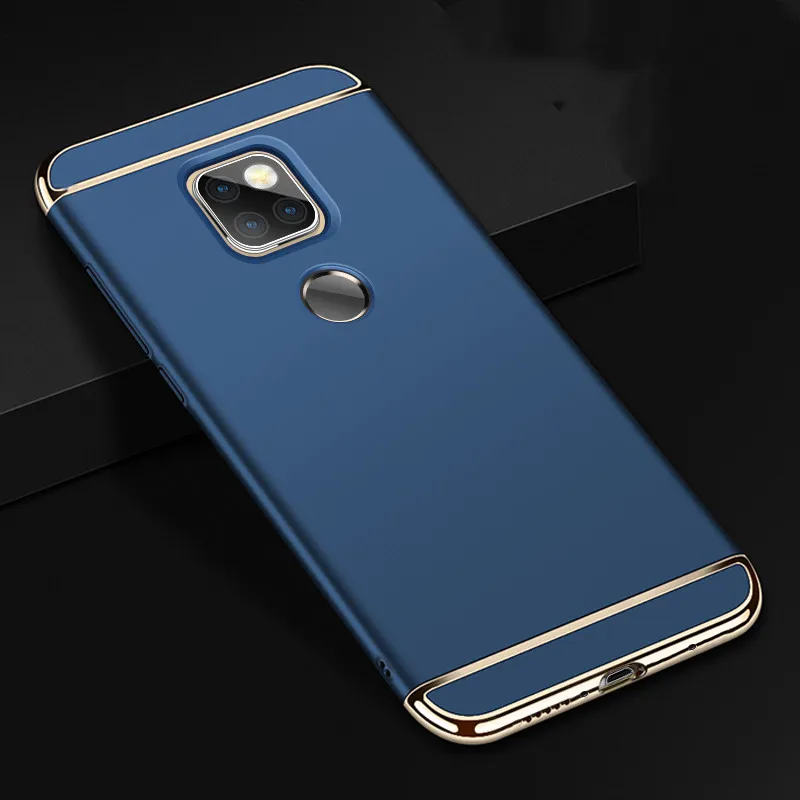 Blue ПК Жесткий чехол Роскошный металлический защитный чехол для huawei P10 плюс P20 P30 Honor 9 10 20 9i 10i 20i играть 8X 8A Коврики 20 lite pro Чехол - Color: Blue