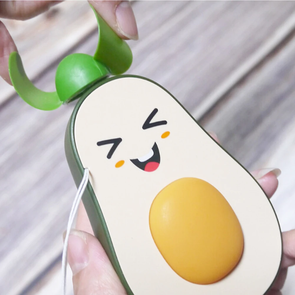 

Portable Mini Soft Handheld Cute Smile Avocado USB Cooling Fan Summer Air Cooler